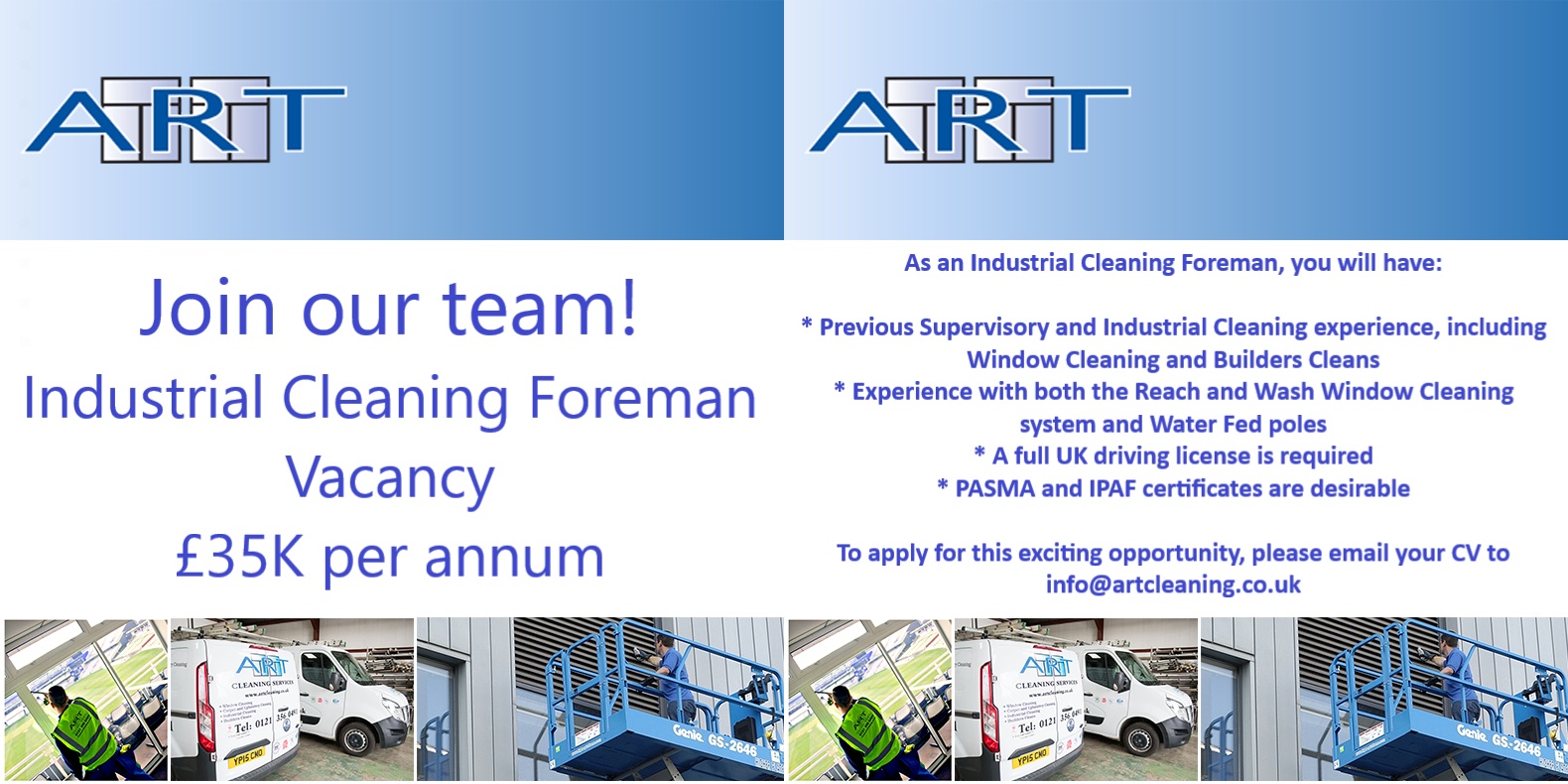 Industrial Cleaning Foreman Vacancy!