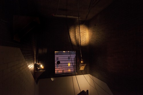 Can People See Me Swallowing - film for a stairwell, Spike Island - Louisa Fairclough, 2014 (3)